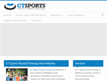 Tablet Screenshot of ctsportspt.com